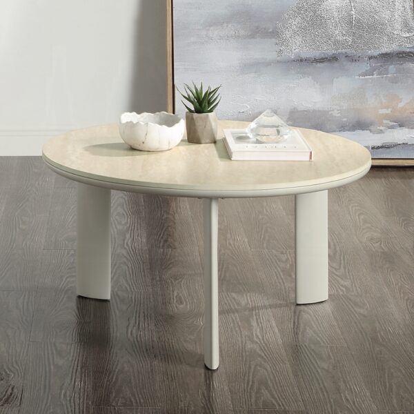 Ingram Light Gray Coffee Table with Sintered Stone LV03115 By ACME 6