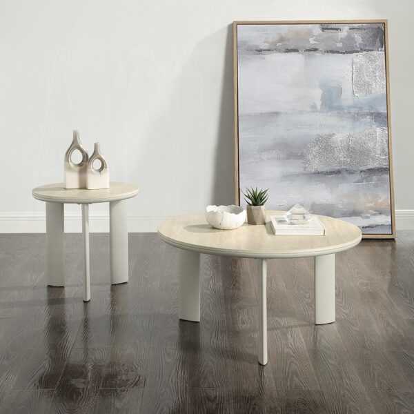 Ingram Light Gray Coffee Table with Sintered Stone LV03115 By ACME 8