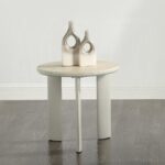 Ingram Light Gray End Table with Sintered Stone LV03116 By ACME 9