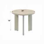 Ingram Light Gray End Table with Sintered Stone LV03116 By ACME 10