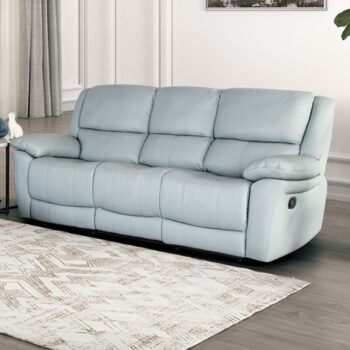 Glarus Powder Blue Sofa Manual Recliner FM69003DG-SF-M By Furniture Of America