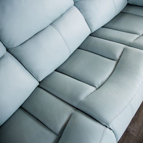 Glarus Powder Blue Sofa Manual Recliner FM69003DG-SF-M By Furniture Of America 9