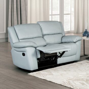 Glarus Powder Blue Loveseat Manual Recliner FM69003BL-LV-M By Furniture Of America