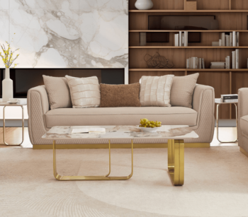 Beige Sofa Fabric HD-3181 By Homey Design
