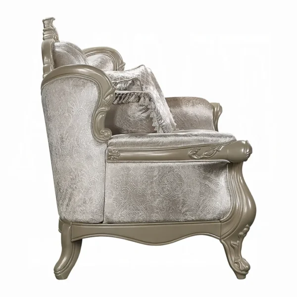 Libertee Beige Fabric Sofa with 5 Pillows By ACME - Image 3