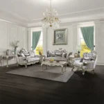 Libertee Beige Fabric Sofa with 5 Pillows By ACME - Image 6