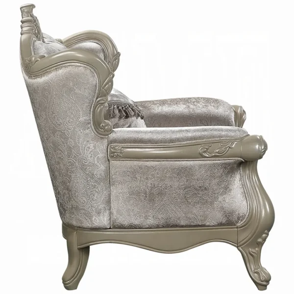 Libertee Beige Fabric Chair with Pillow By ACME - Image 3