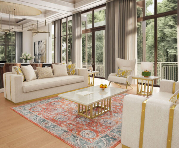 Beige 3pc Sofa Set HD-3183 By Homey Design 4
