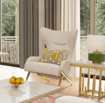 Beige Armchair HD-3183 By Homey Design