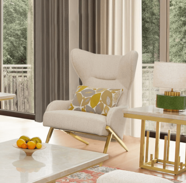 Beige Armchair HD-3183 By Homey Design 4