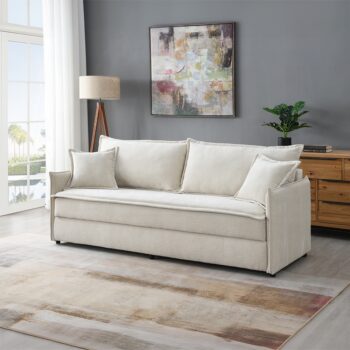 Elisea Sofa with Sleeper in Beige Fabric LV03810 By ACME