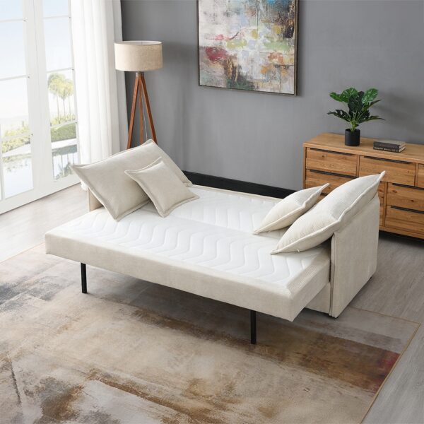 Elisea Sofa with Sleeper in Beige Fabric LV03810 By ACME 9