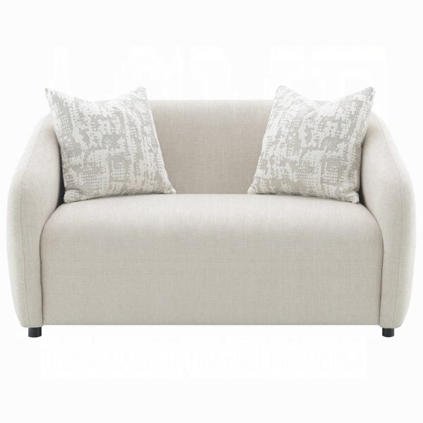 Etienne Loveseat with 3 Pillows in Beige Linen LV03581 By ACME 9