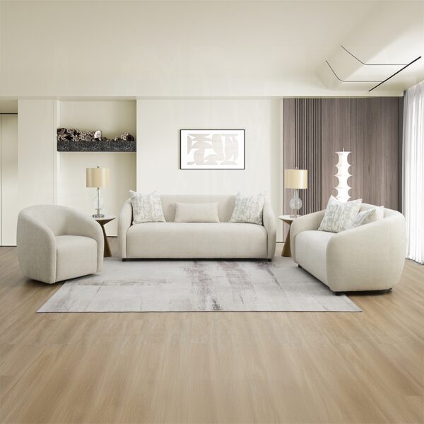 Etienne Loveseat with 3 Pillows in Beige Linen LV03581 By ACME 12
