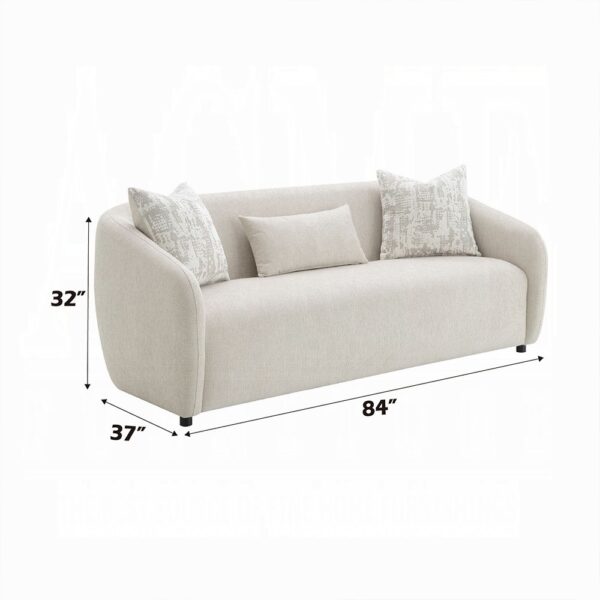 Etienne Sofa with 3 Pillows in Beige Linen LV03580 By ACME 11