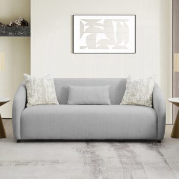 Etienne Sofa with 3 Pillows in Gray Linen LV03590 By ACME 8
