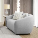Etienne Loveseat with 3 Pillows in Gray Linen LV03591 By ACME 13