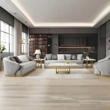 Victorian Elegant Gray Sofa Set HD-7008 By Homey Design