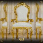 Handmade Signature Gold Dining Arm Chair 14