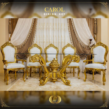 Handmade Signature Gold Dining Table Set