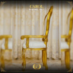 Handmade Signature Gold Dining Arm Chair 15