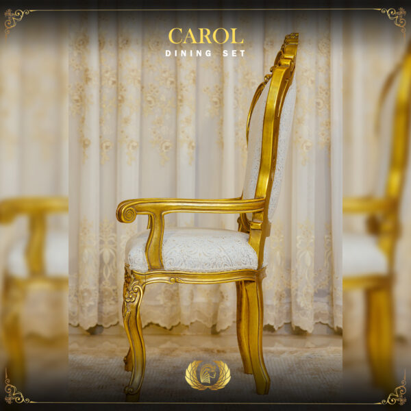 Handmade Signature Gold Dining Arm Chair 10
