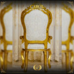 Handmade Signature Gold Dining Arm Chair 16