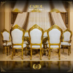 Handmade Signature Gold Dining Table Set 14
