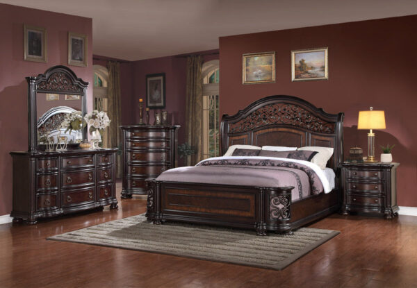 B366-N Classic Dark Brown Nightstand by McFerran 4