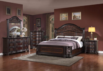 B366-EK/CK Classic Brown King Size Set 4PC by McFerran