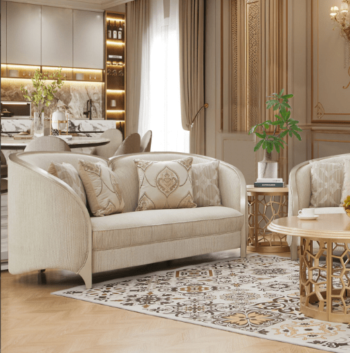 Solid Wood Loveseat HD-7005 By Homey Design