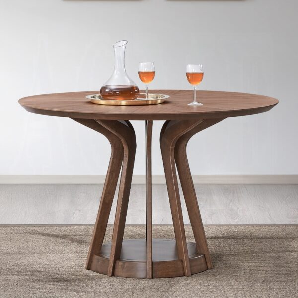 Seda Round Dining Table in Walnut Finish DN04190 By ACME 7