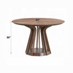 Seda Round Dining Table in Walnut Finish DN04190 By ACME 13
