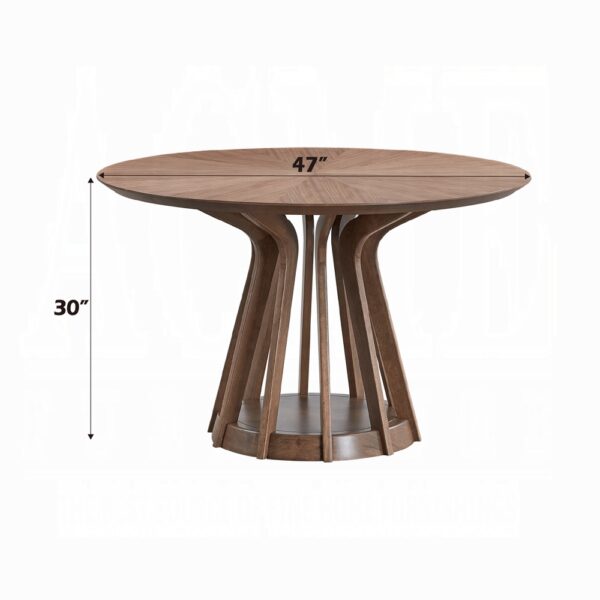 Seda Round Dining Table in Walnut Finish DN04190 By ACME 9