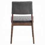 Seda Gray Corduroy Side Chair in Walnut Finish DN04192 By ACME 15