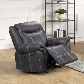Zubaida Gray Power Motion Glider Recliner LV04672 By ACME