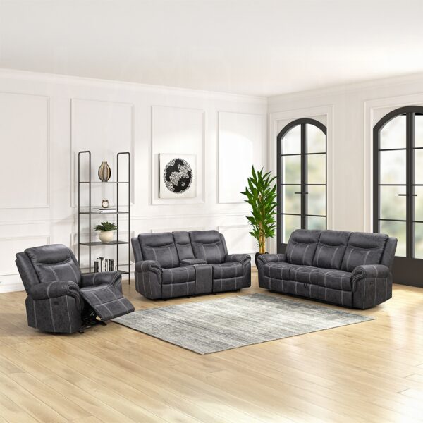 Zubaida Gray Power Motion Loveseat with USB LV04671 By ACME 16