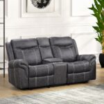 Zubaida Gray Power Motion Loveseat with USB LV04671 By ACME 17
