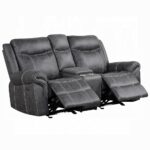 Zubaida Gray Power Motion Loveseat with USB LV04671 By ACME 18