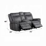 Zubaida Gray Power Motion Loveseat with USB LV04671 By ACME 21