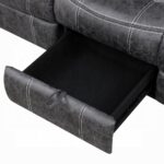 Zubaida Gray Power Motion Sofa with Drop Down Table LV04670 By ACME 14