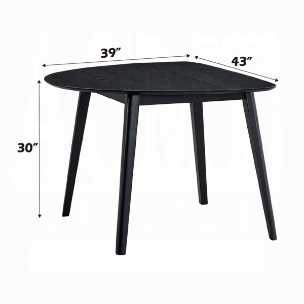 Real Wooden Dining Table in Black Finish DN04185 By ACME 9