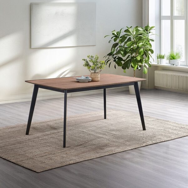 Rebi Walnut & Black Rectangular Dining Table DN04180 By ACME 7