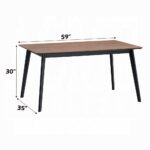Rebi Walnut & Black Rectangular Dining Table DN04180 By ACME 13