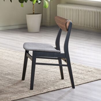 Rebi Side Chair in Gray Linen DN04181 By ACME
