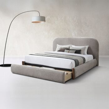 Orane Bed in Gray Fabric with Storage By ACME