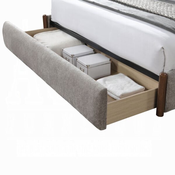 Orane Bed in Gray Fabric with Storage By ACME 12