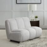 Manilla Ivory White Linen Living Chair LV04322 By ACME 13