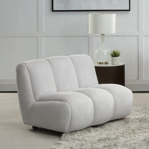Manilla Ivory White Linen Living Chair LV04322 By ACME 8