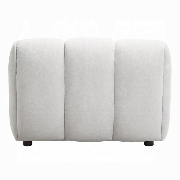 Manilla Ivory White Linen Living Chair LV04322 By ACME 9